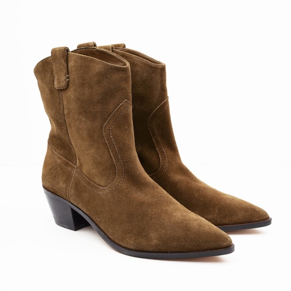 New JCREW Western Boots in Brown Suede - Picture 3 of 4